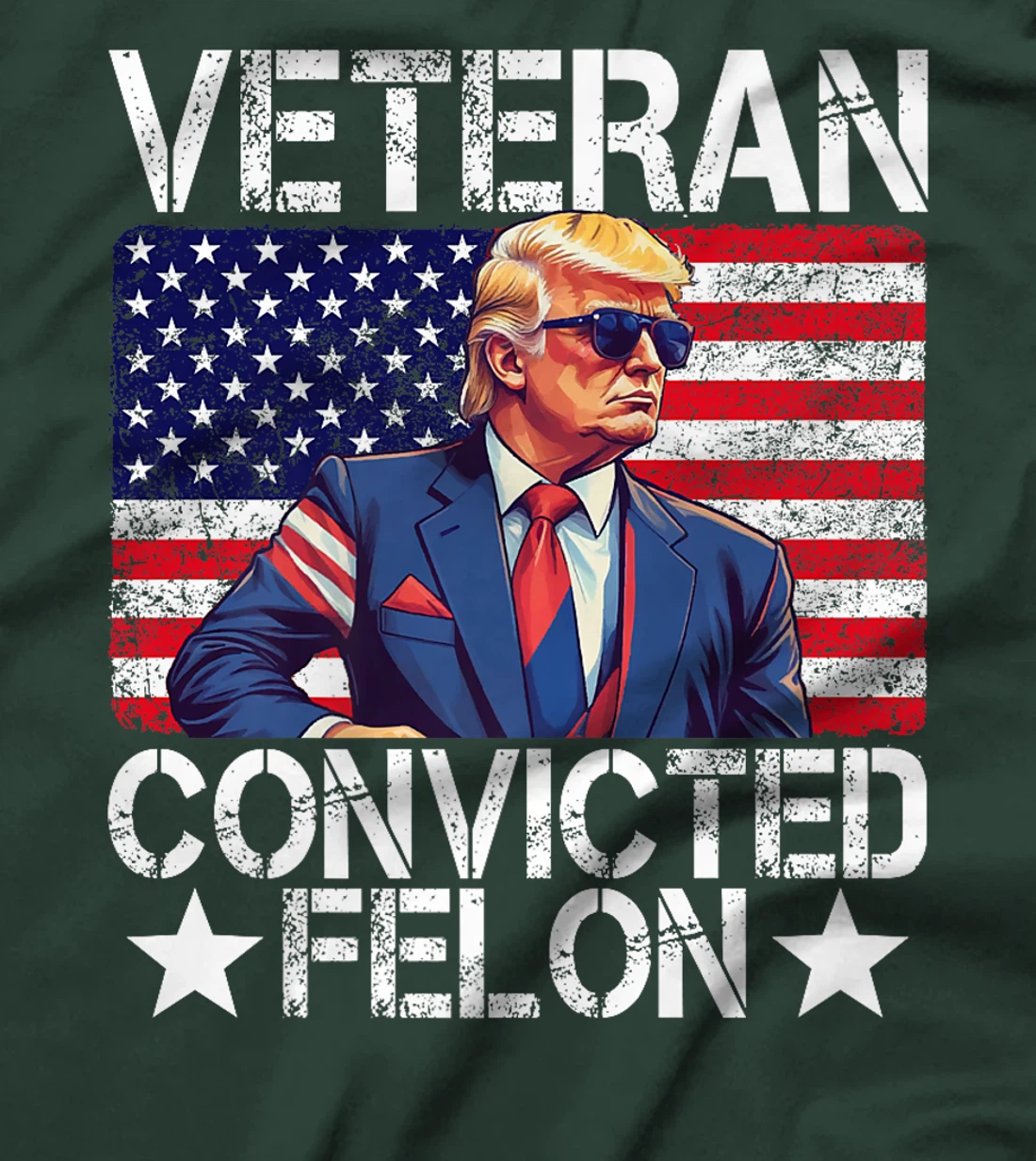 Trump Republican GOP Shirt - I am Voting For Convicted Felon Premium T-Shirt