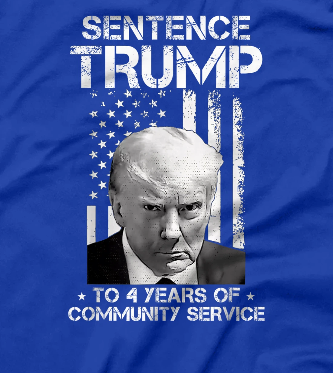 Sentence Trump to 4 Years of Community Service America Flag T-Shirt