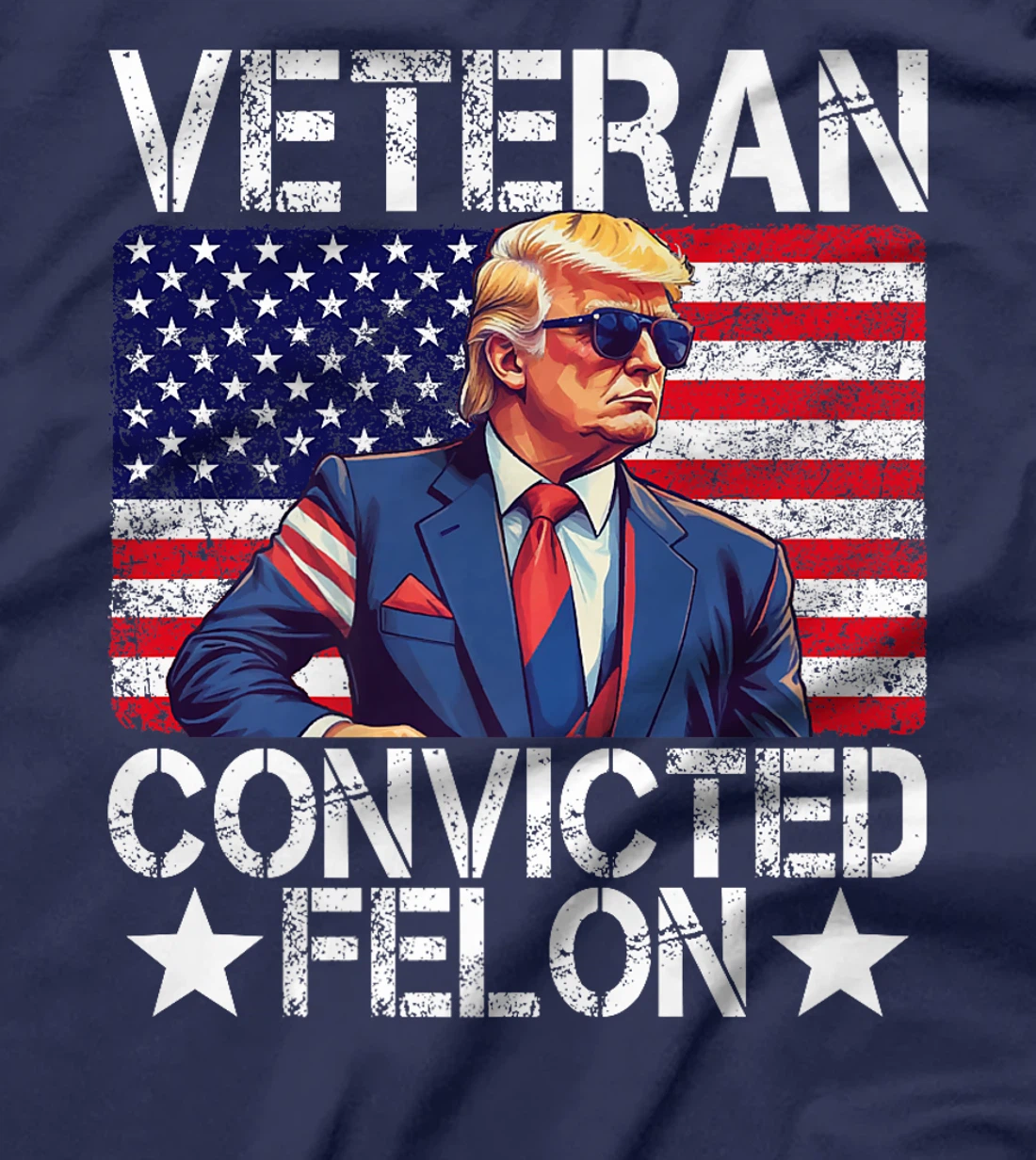 Trump Republican GOP Shirt - I am Voting For Convicted Felon Premium T-Shirt