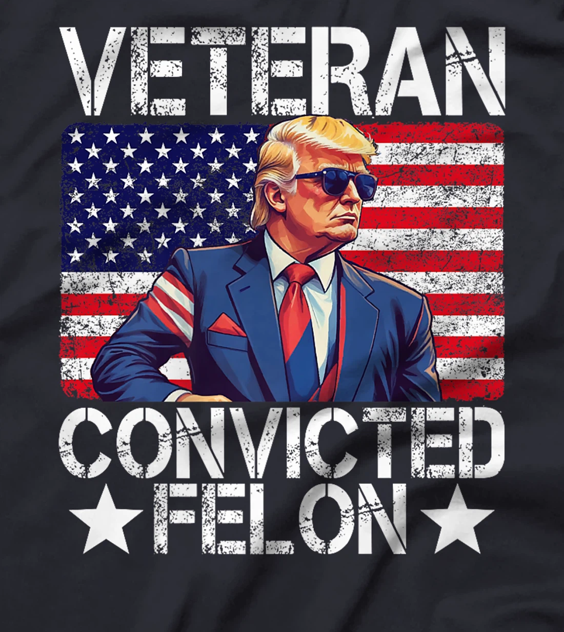 Trump Republican GOP Shirt - I am Voting For Convicted Felon Premium T-Shirt