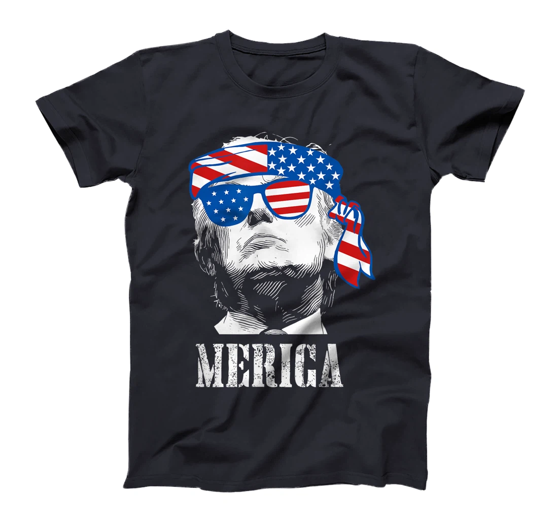Merica Trump 4th Of July US American Flag Men Funny T-Shirt