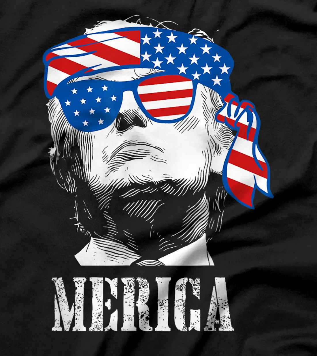Merica Trump 4th Of July US American Flag Men Funny T-Shirt