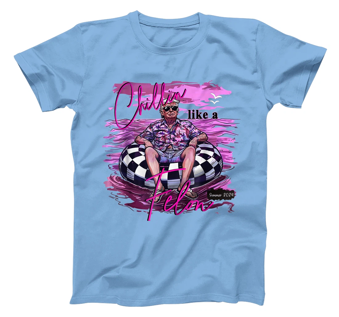 Chillin Like A Felon Retro Summer Pink Funny Trump 2024 T-Shirt
