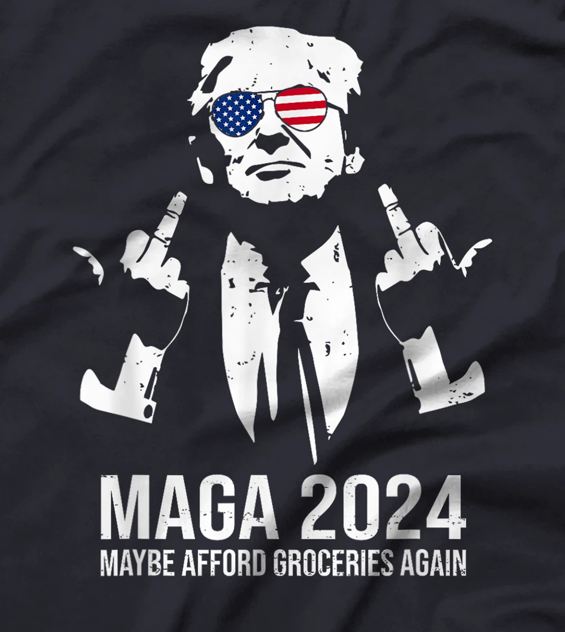 MAGA 2024 Maybe Afford Groceries Again Retro Trump 2024 T-Shirt
