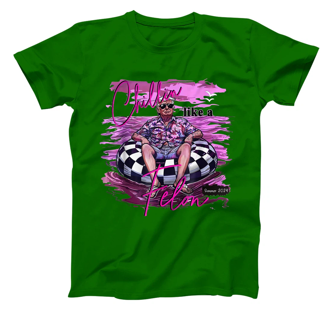 Chillin Like A Felon Retro Summer Pink Funny Trump 2024 T-Shirt