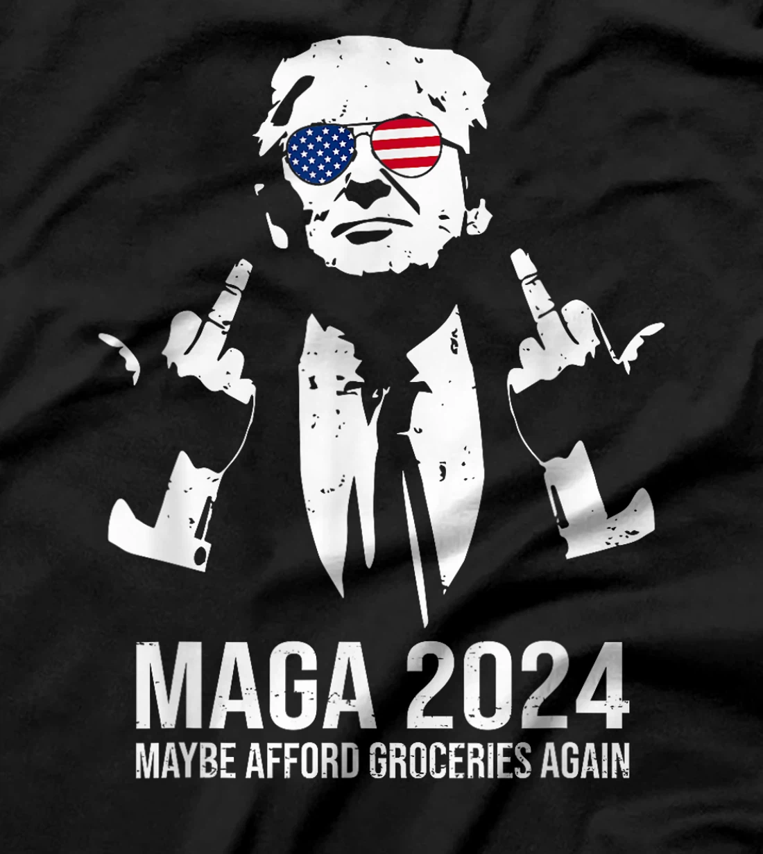 MAGA 2024 Maybe Afford Groceries Again Retro Trump 2024 T-Shirt