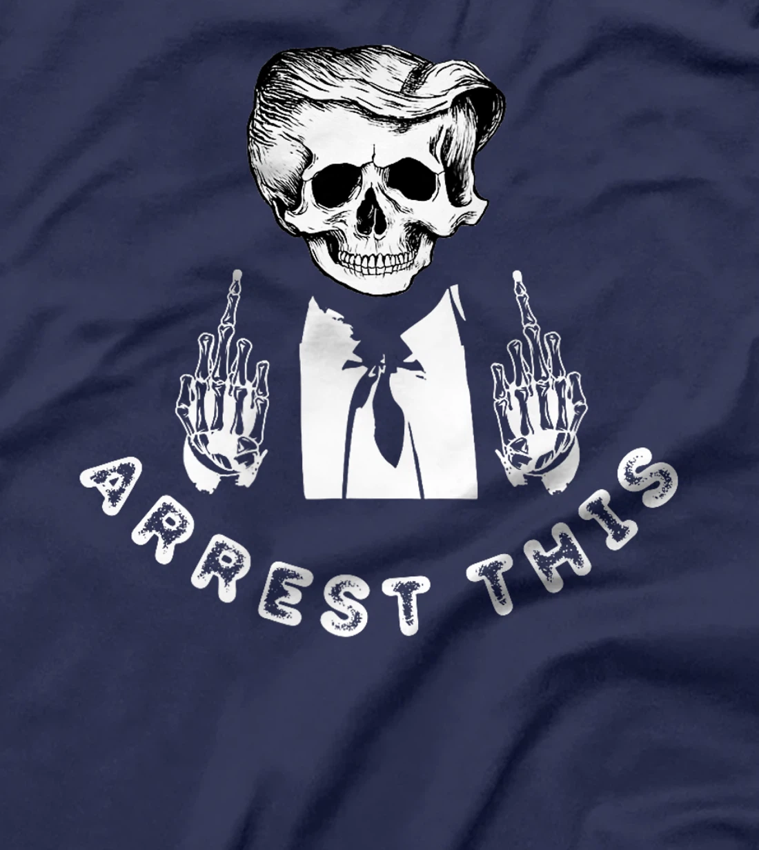 Funny Skull Trump Arrest This Donald Trump Middle Finger Premium T-Shirt