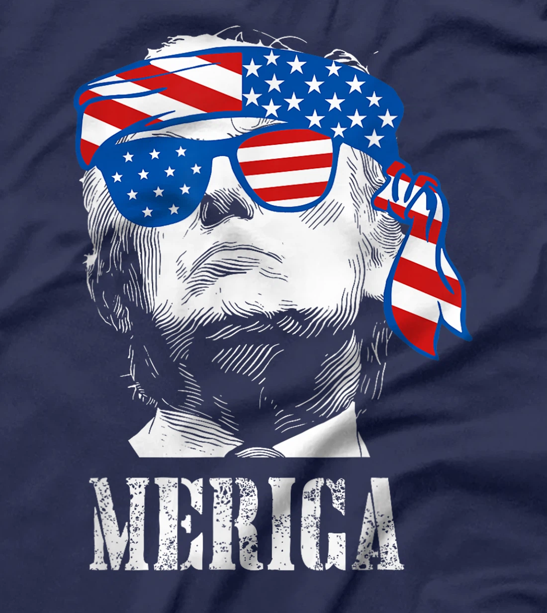 Merica Trump 4th Of July US American Flag Men Funny T-Shirt