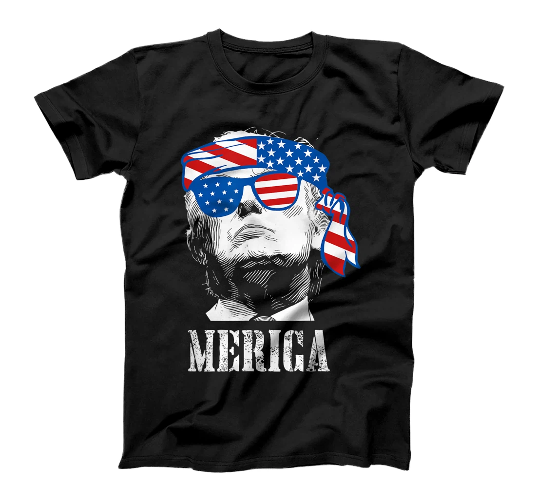 Merica Trump 4th Of July US American Flag Men Funny T-Shirt