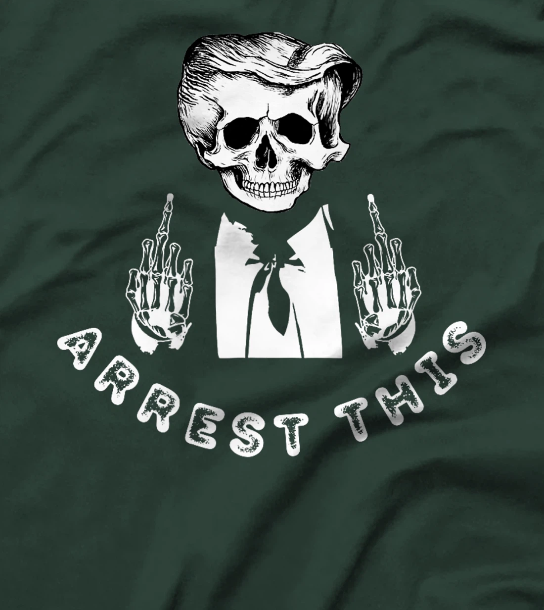Funny Skull Trump Arrest This Donald Trump Middle Finger Premium T-Shirt