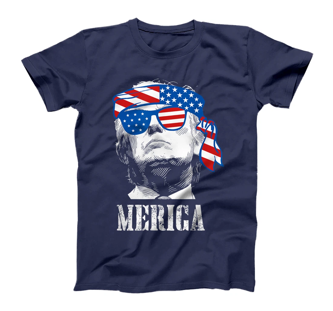 Merica Trump 4th Of July US American Flag Men Funny T-Shirt