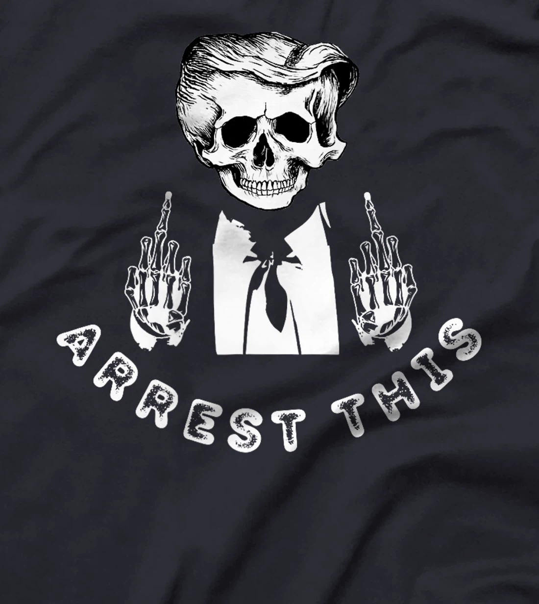 Funny Skull Trump Arrest This Donald Trump Middle Finger Premium T-Shirt
