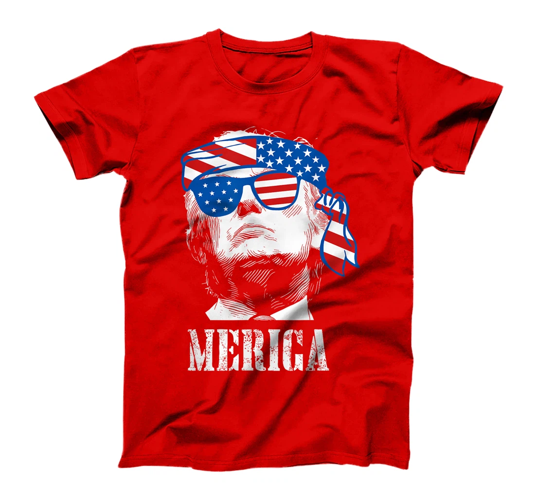 Merica Trump 4th Of July US American Flag Men Funny T-Shirt