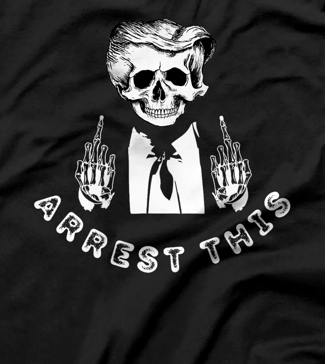 Funny Skull Trump Arrest This Donald Trump Middle Finger Premium T-Shirt