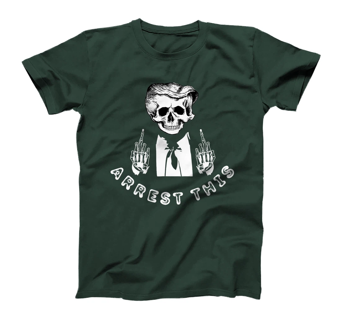 Funny Skull Trump Arrest This Donald Trump Middle Finger Premium T-Shirt