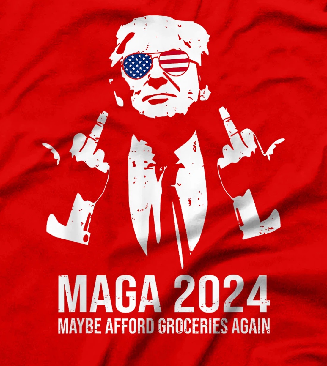 MAGA 2024 Maybe Afford Groceries Again Retro Trump 2024 T-Shirt