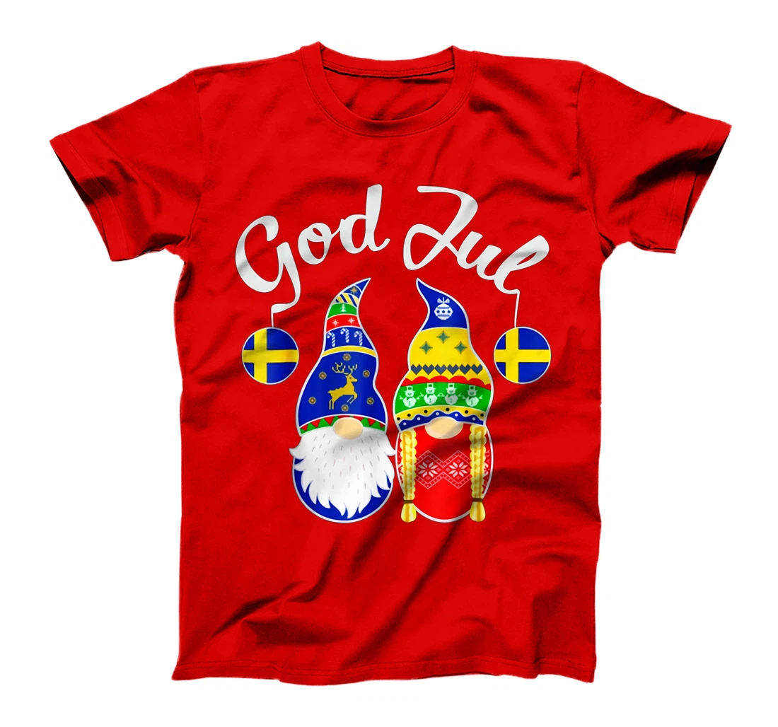 God Jul Swedish Merry Christmas Sweden Tomte Gnome T-Shirt