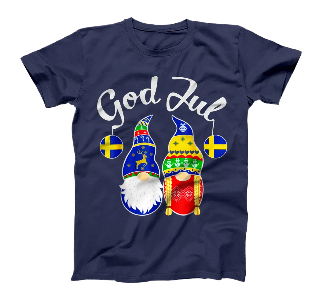God Jul Swedish Merry Christmas Sweden Tomte Gnome T-Shirt