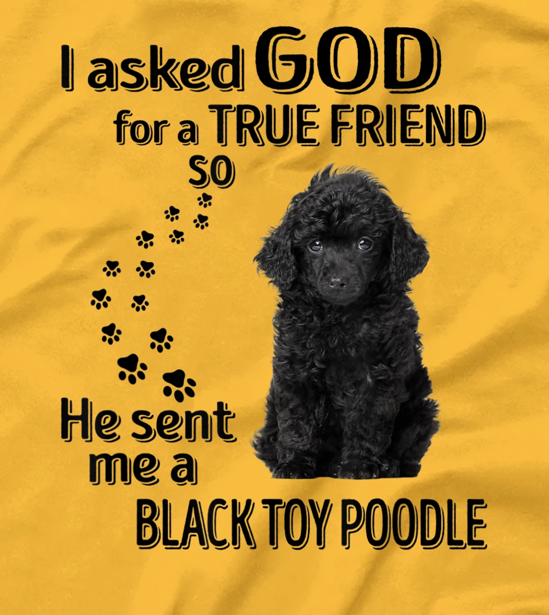 I asked god for a true friend so he sent me a Toy Poodle T-Shirt