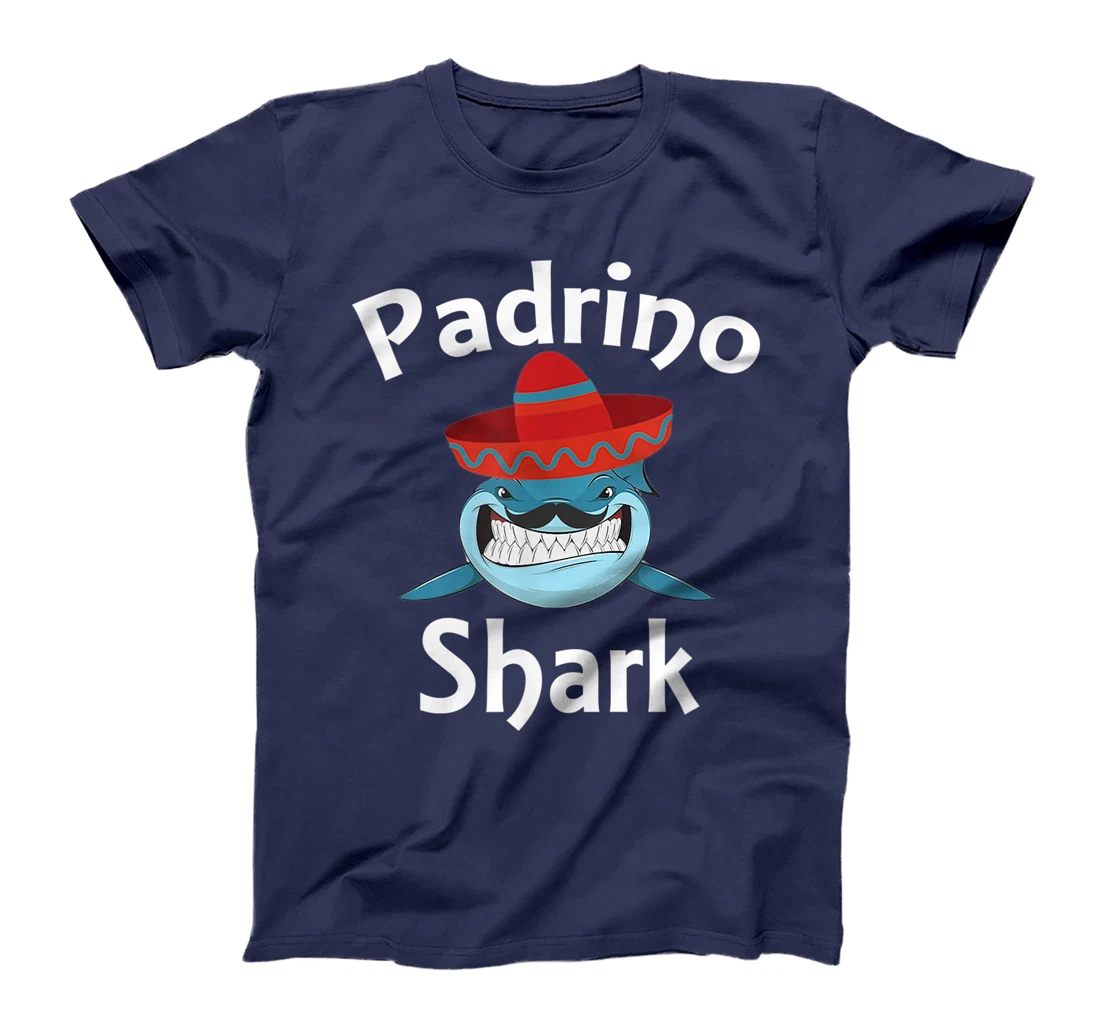 Mens Padrino Shark Funny Spanish Godfather Gift T-Shirt