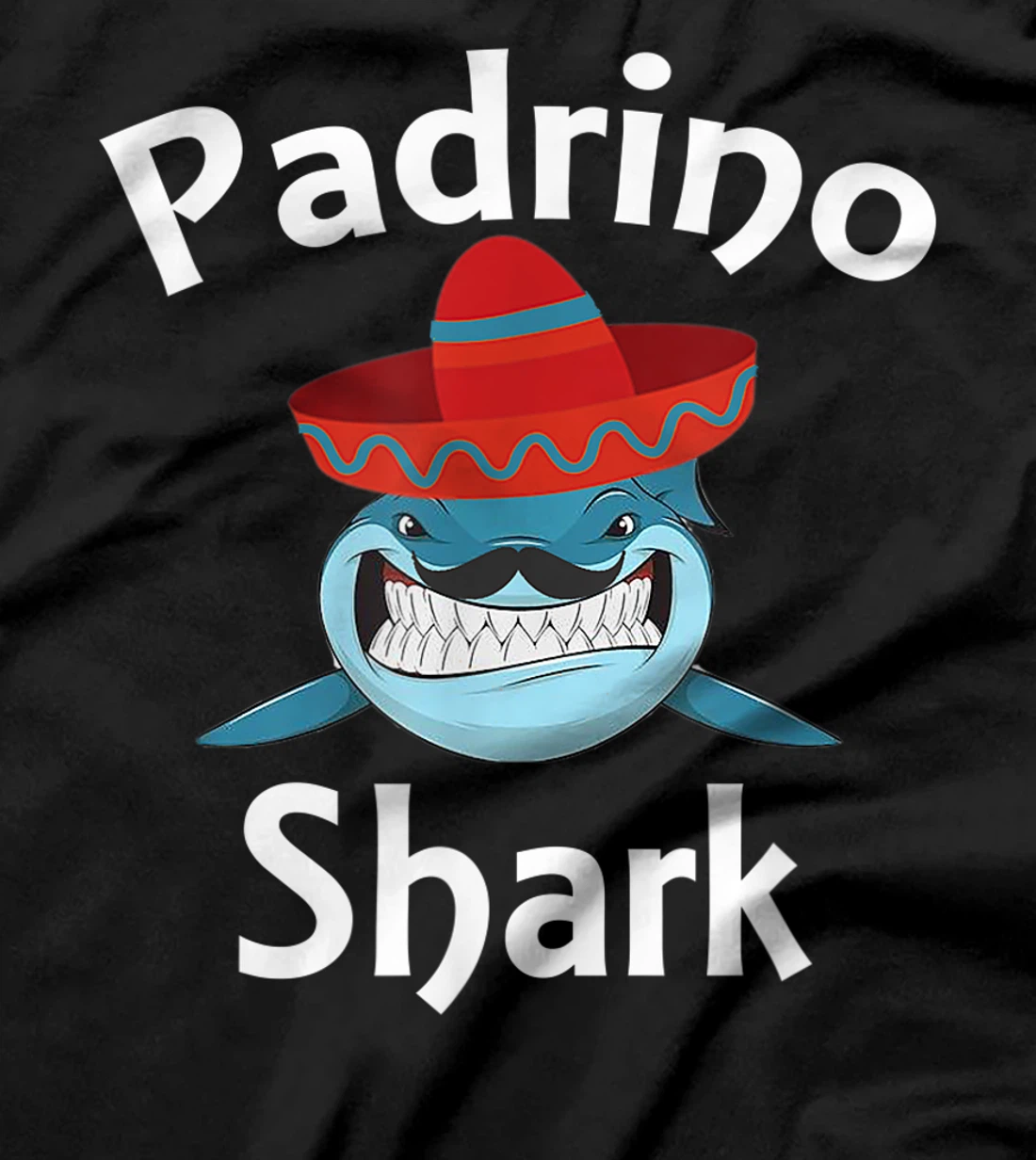 Mens Padrino Shark Funny Spanish Godfather Gift T-Shirt