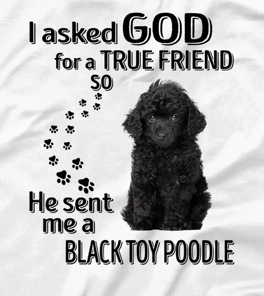 I asked god for a true friend so he sent me a Toy Poodle T-Shirt