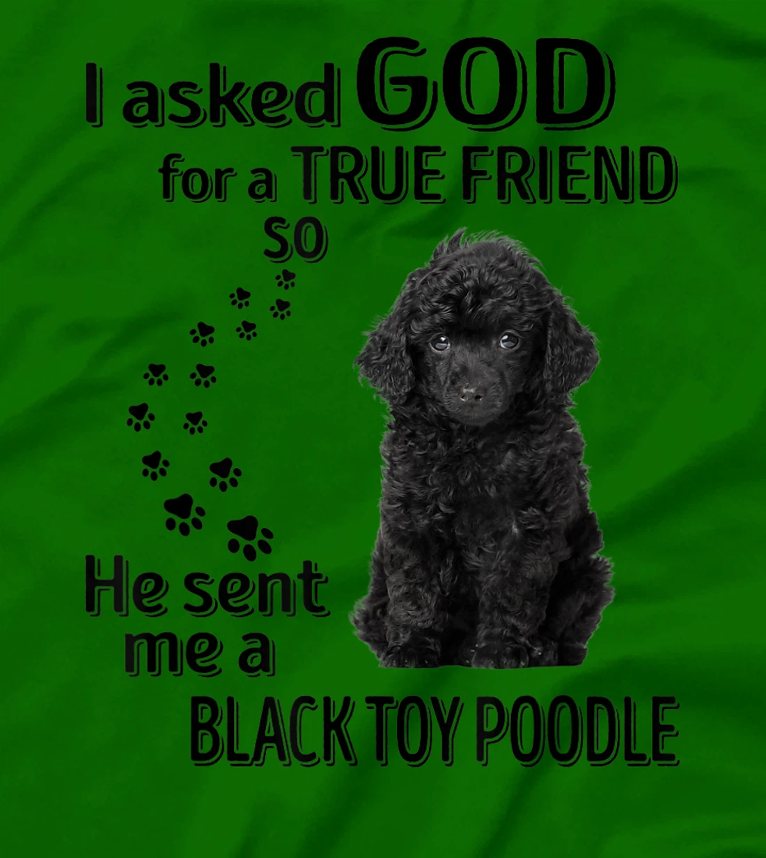 I asked god for a true friend so he sent me a Toy Poodle T-Shirt