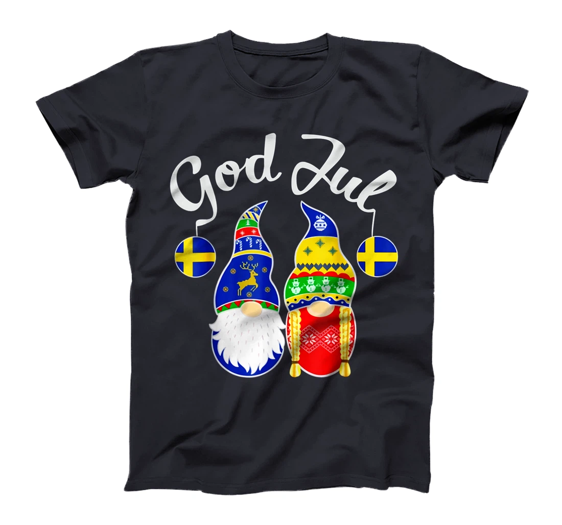 God Jul Swedish Merry Christmas Sweden Tomte Gnome T-Shirt
