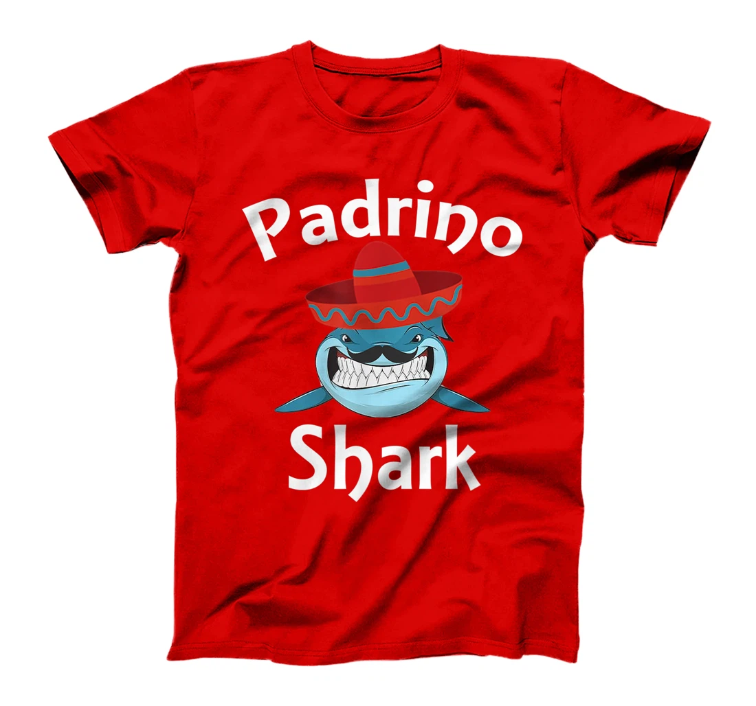 Mens Padrino Shark Funny Spanish Godfather Gift T-Shirt