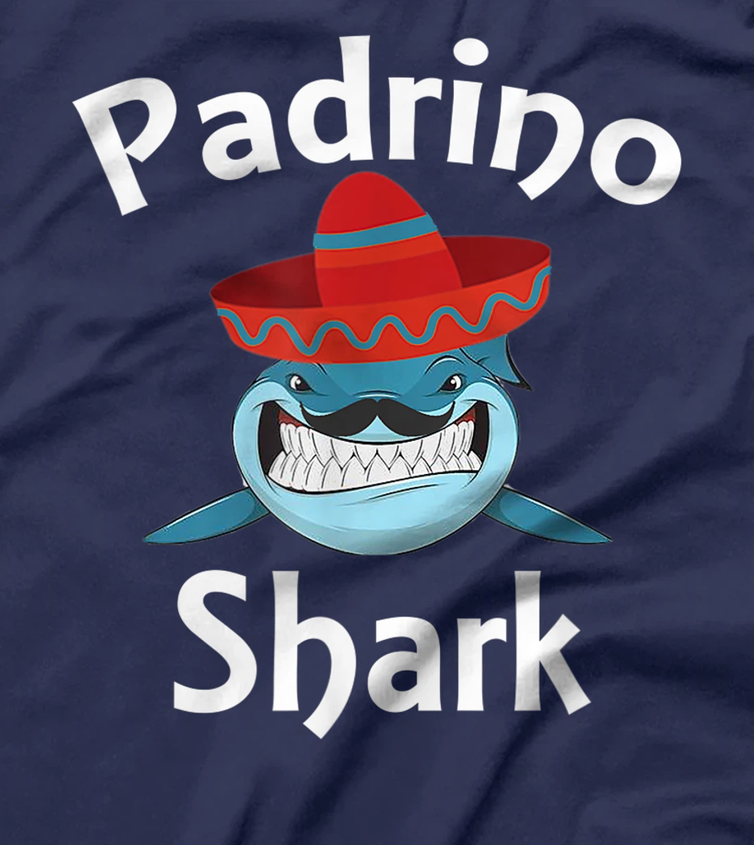 Mens Padrino Shark Funny Spanish Godfather Gift T-Shirt