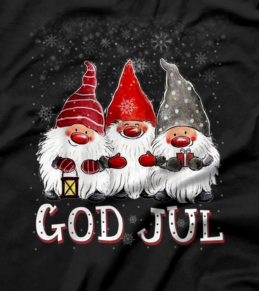 Merry Christmas God Jul Tee Cool Gnome Tomte Lefse Christmas T-Shirt