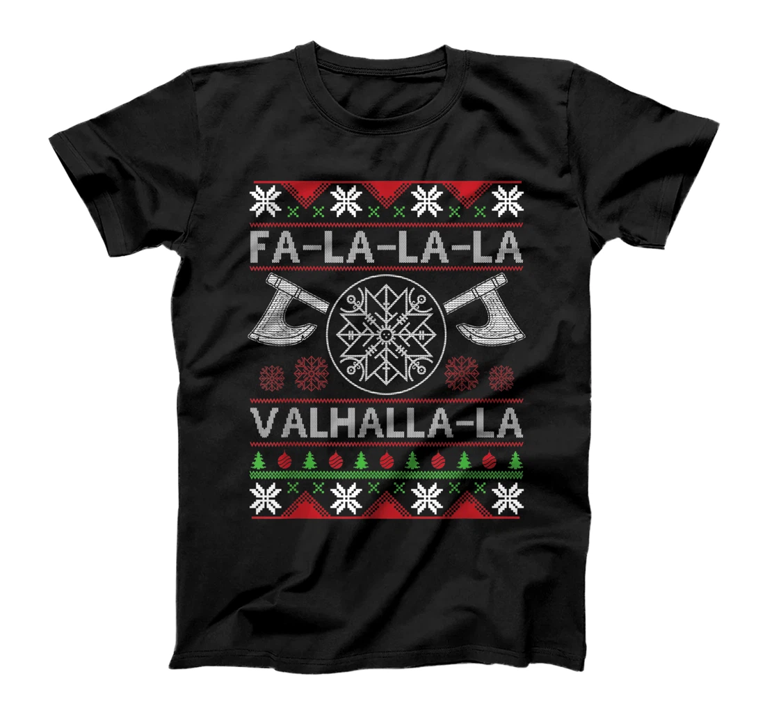 Fa-La-La-La Valhalla-La Viking God Ugly Christmas Design T-Shirt