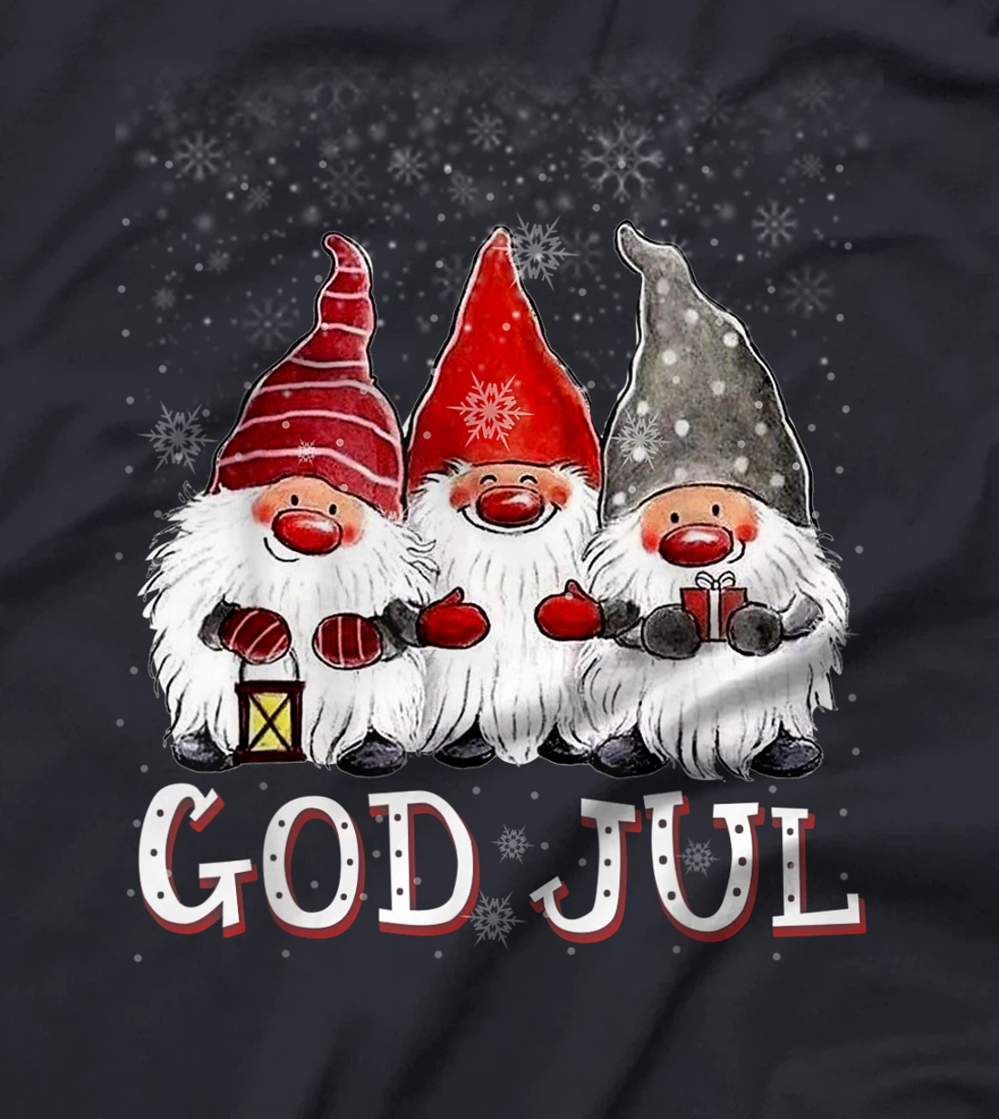 Merry Christmas God Jul Tee Cool Gnome Tomte Lefse Christmas T-Shirt