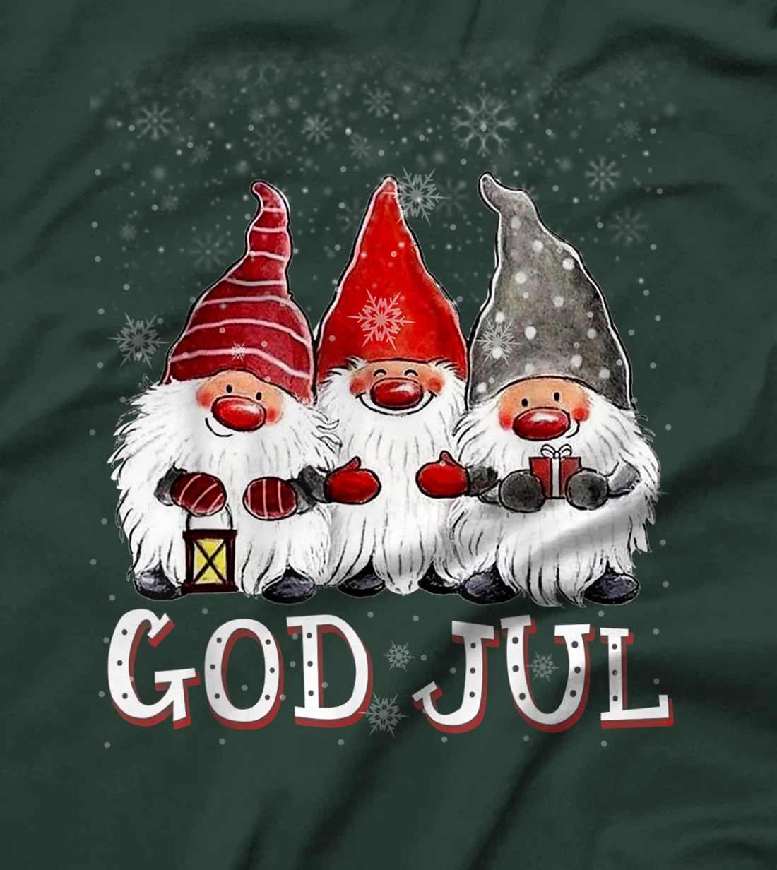 Merry Christmas God Jul Tee Cool Gnome Tomte Lefse Christmas T-Shirt