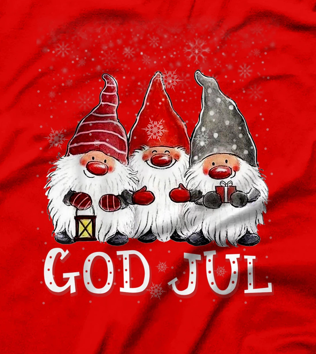 Merry Christmas God Jul Tee Cool Gnome Tomte Lefse Christmas T-Shirt