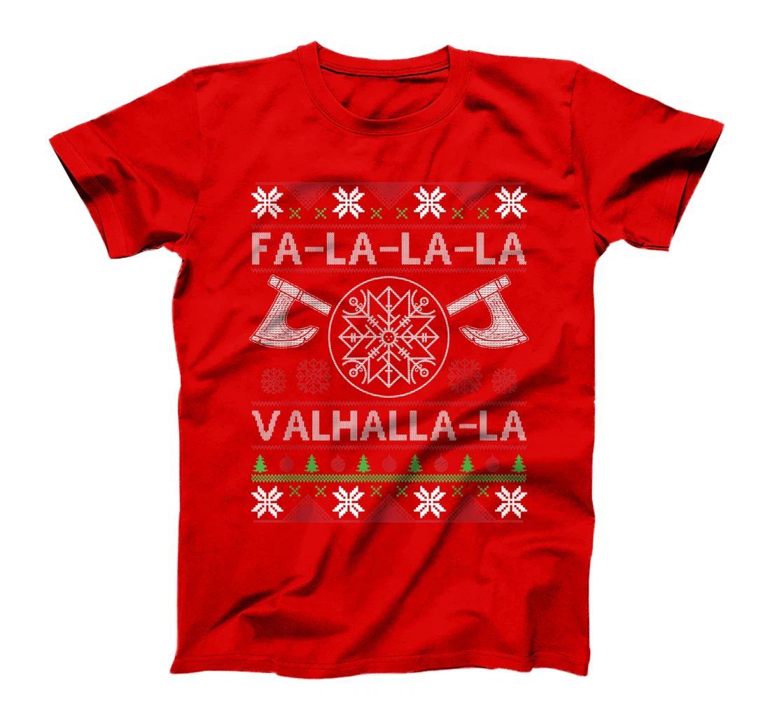 Fa-La-La-La Valhalla-La Viking God Ugly Christmas Design T-Shirt