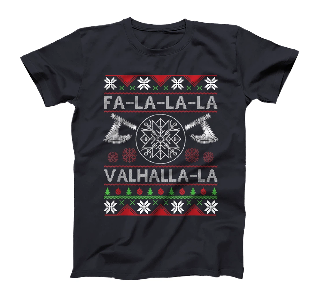 Fa-La-La-La Valhalla-La Viking God Ugly Christmas Design T-Shirt