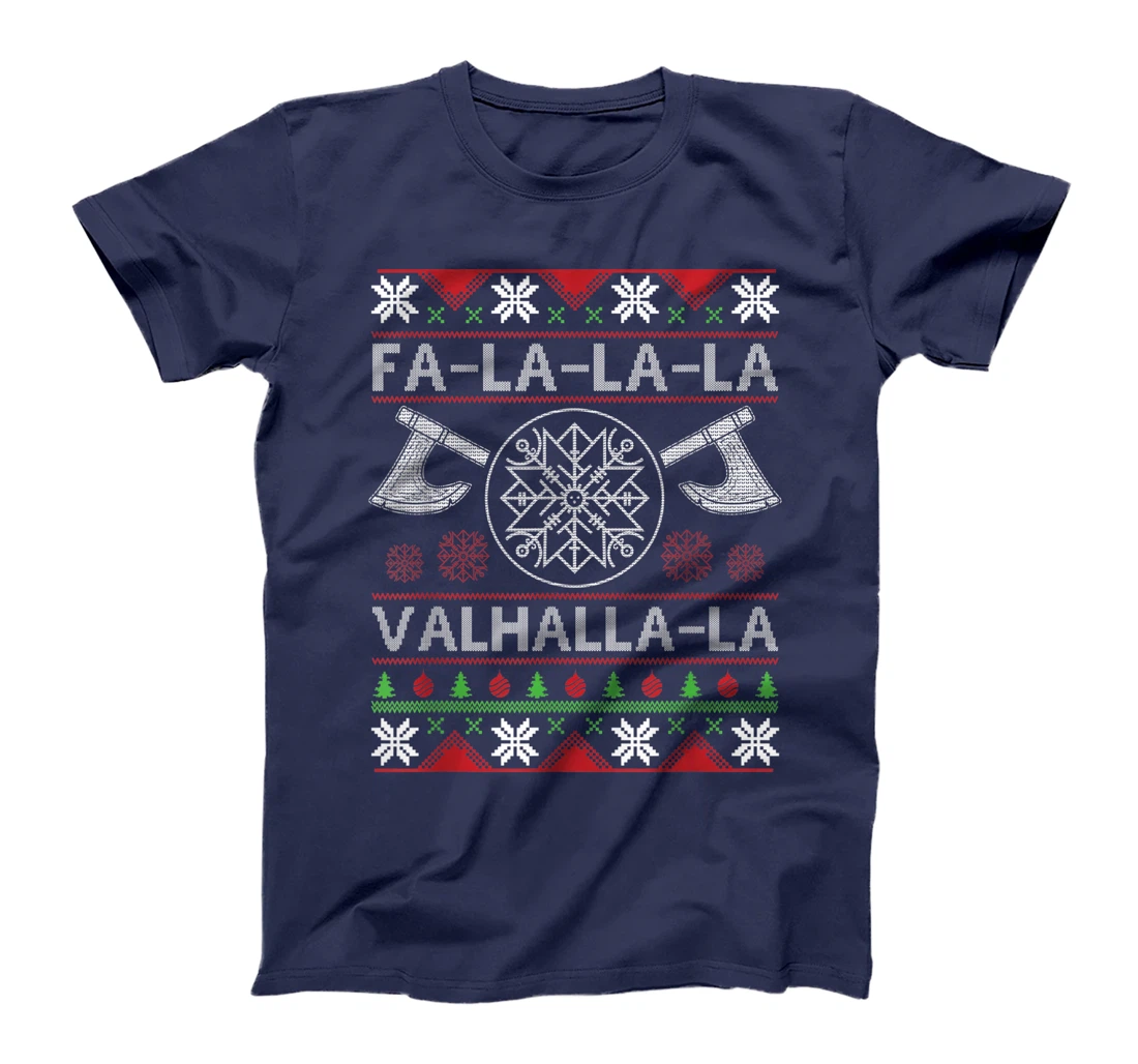 Fa-La-La-La Valhalla-La Viking God Ugly Christmas Design T-Shirt