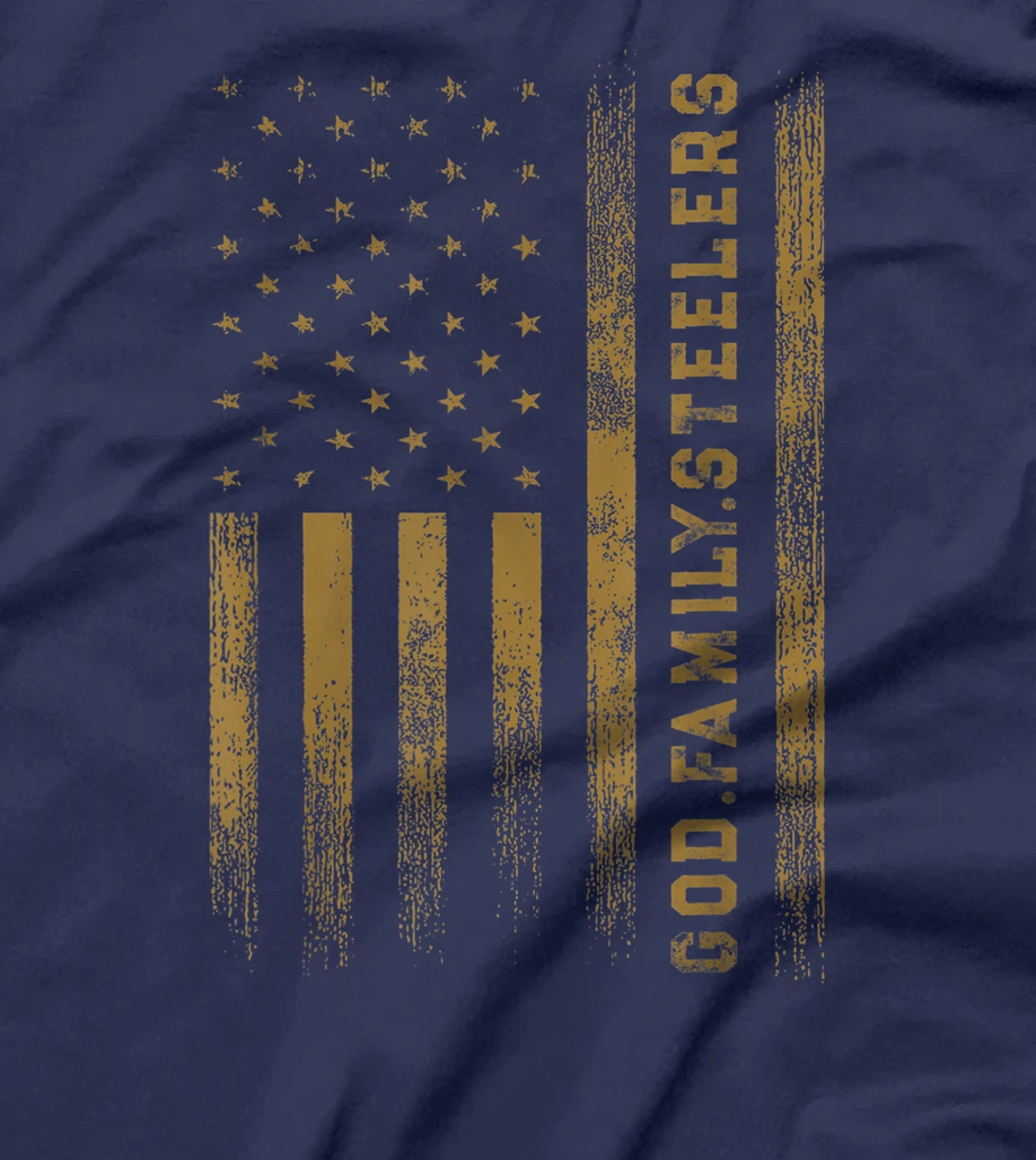 God Family Steelers Pro Us Flag Shirt Father's Day Gift Dad T-Shirt