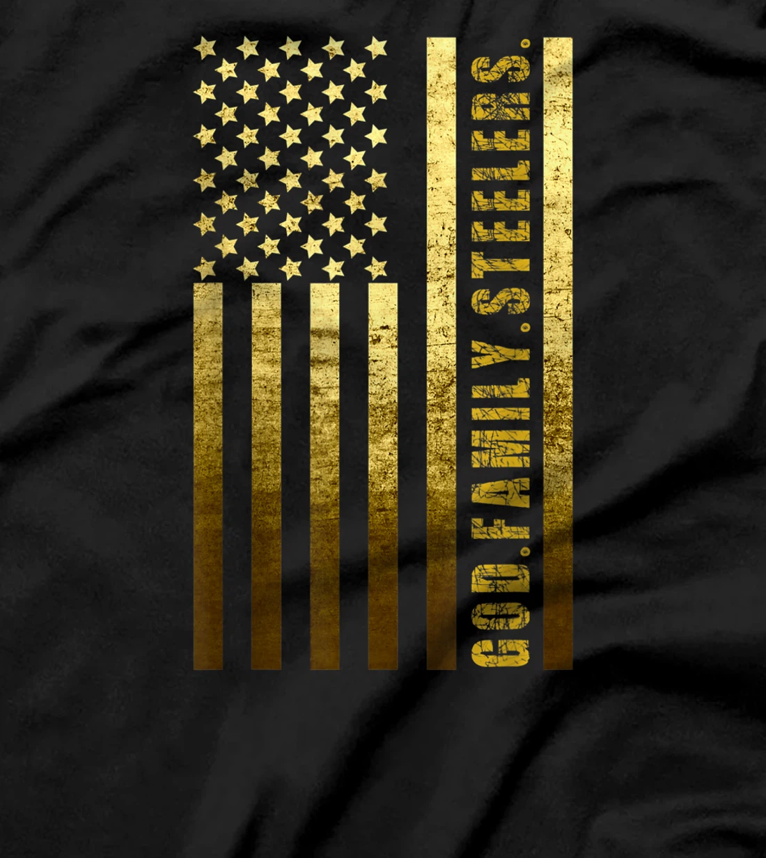 God Family Steelers Pro Us Flag Shirt Father's Day Dad Gift T-Shirt