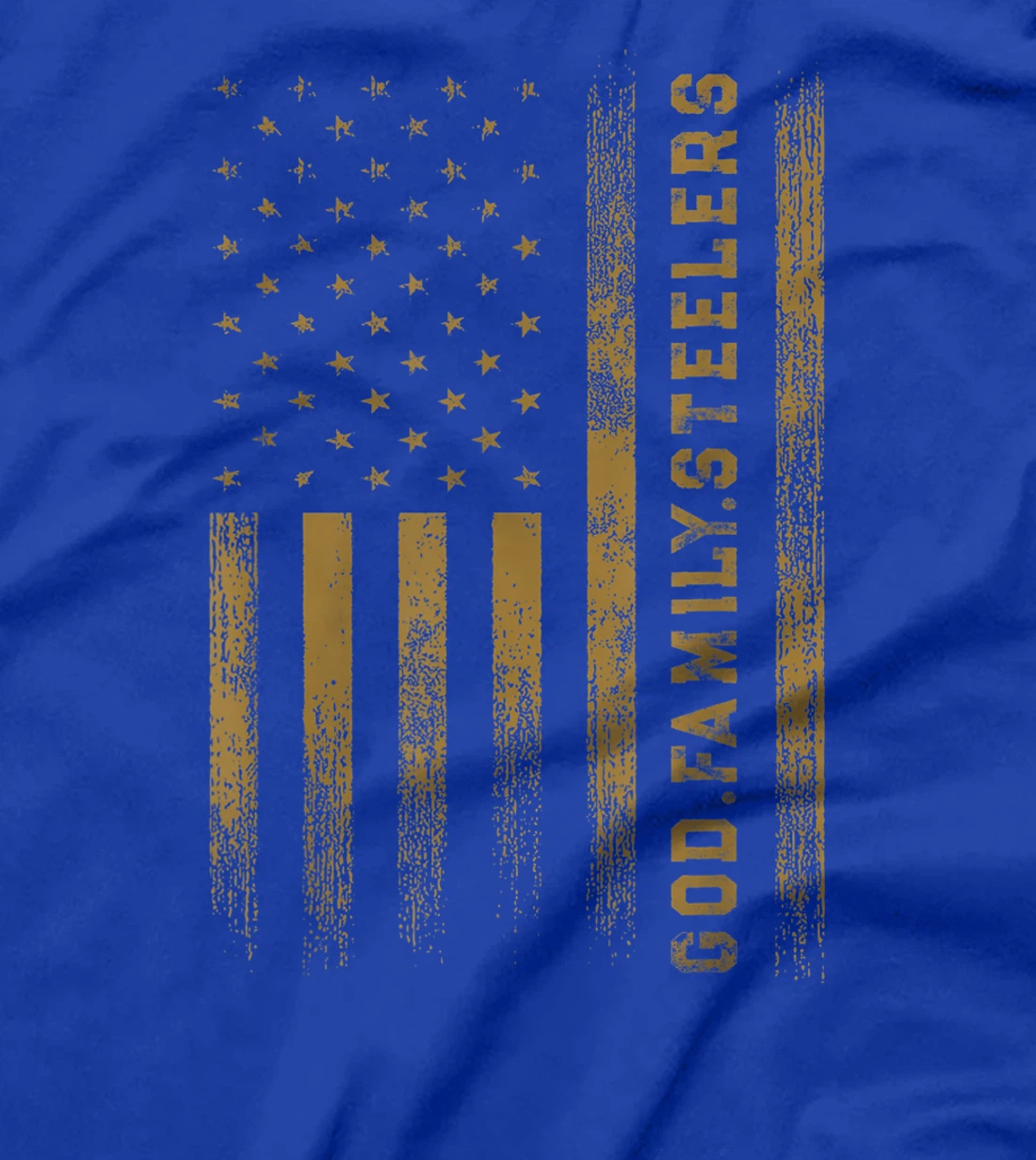 God Family Steelers Pro Us Flag Shirt Father's Day Gift Dad T-Shirt