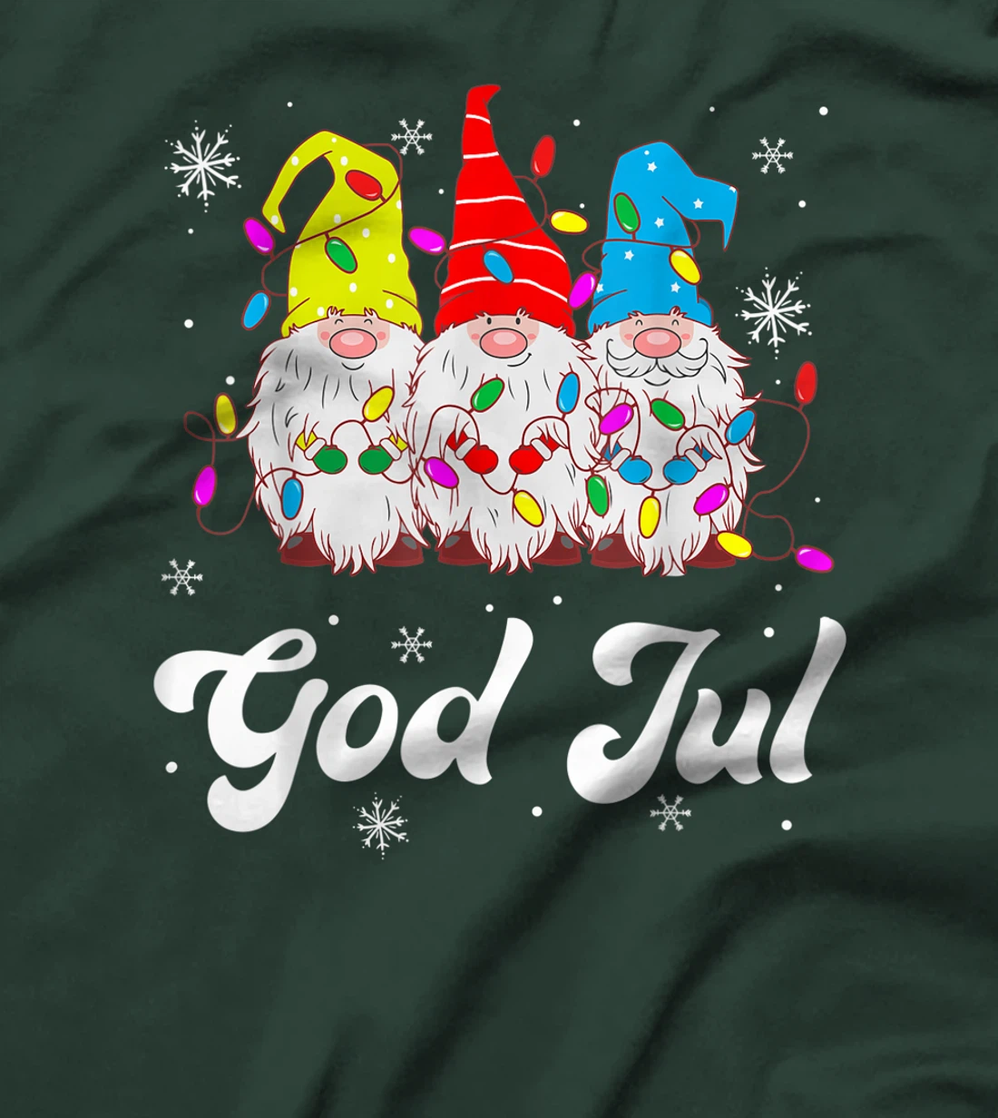 God Jul Funny Swedish Merry Christmas Xmas Gnome Gift T-Shirt