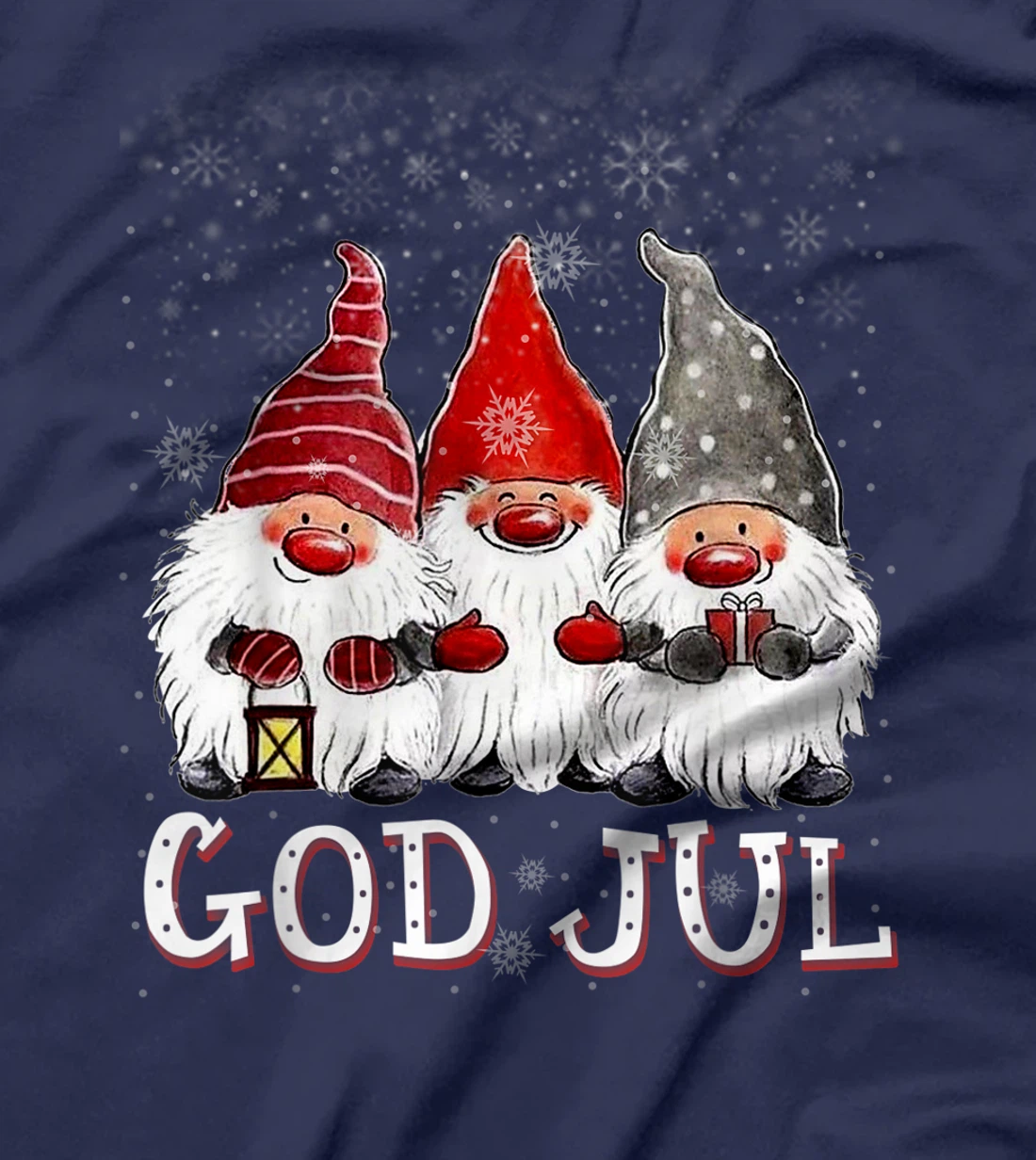 Merry Christmas God Jul Tee Cool Gnome Tomte Lefse Christmas T-Shirt