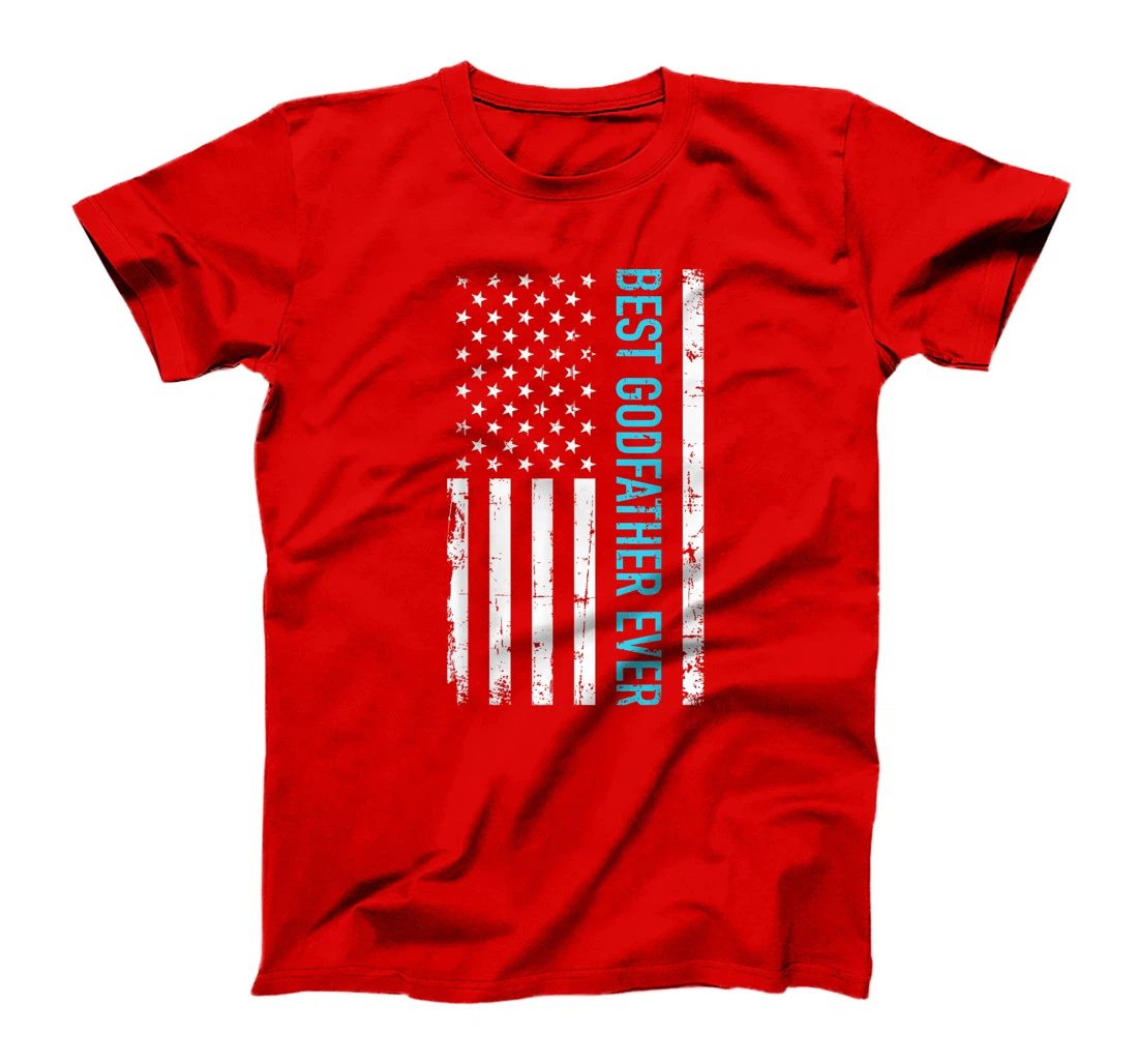Best godfather ever US flag T-Shirt