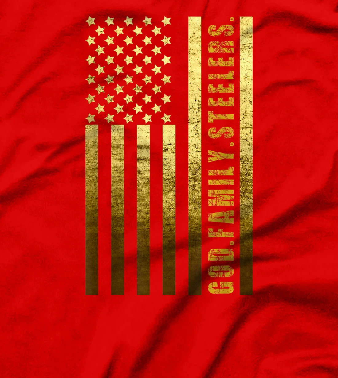 God Family Steelers Pro Us Flag Shirt Father's Day Dad Gift T-Shirt