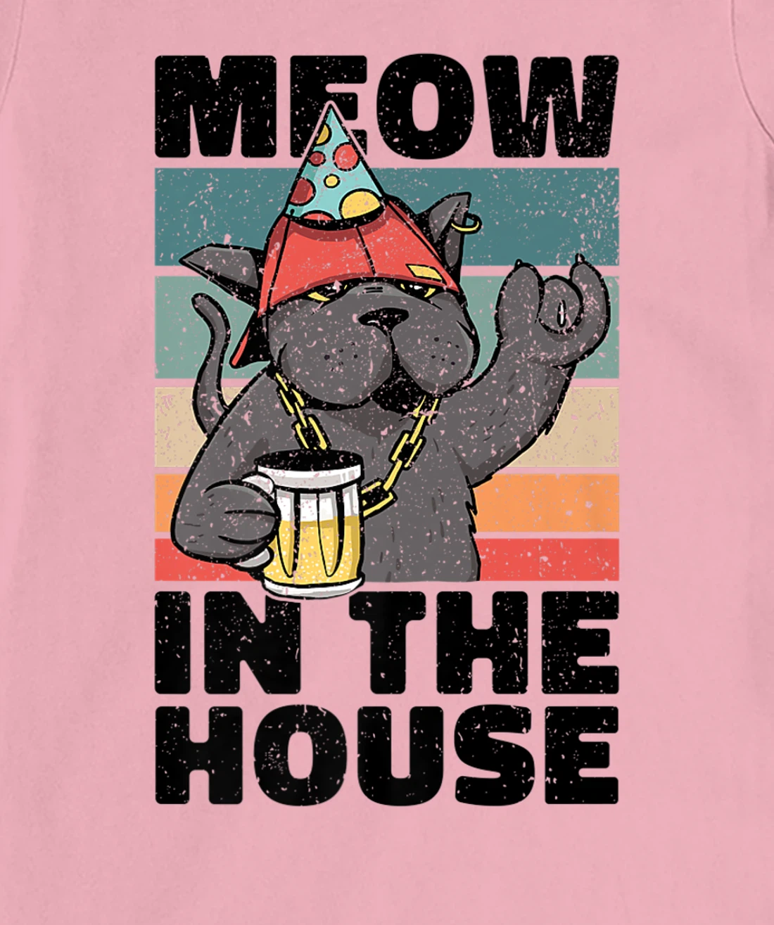 Womens Meow In The House. Miaow, Miau or Meaw Party Wear T-Shirt, Women T-Shirt