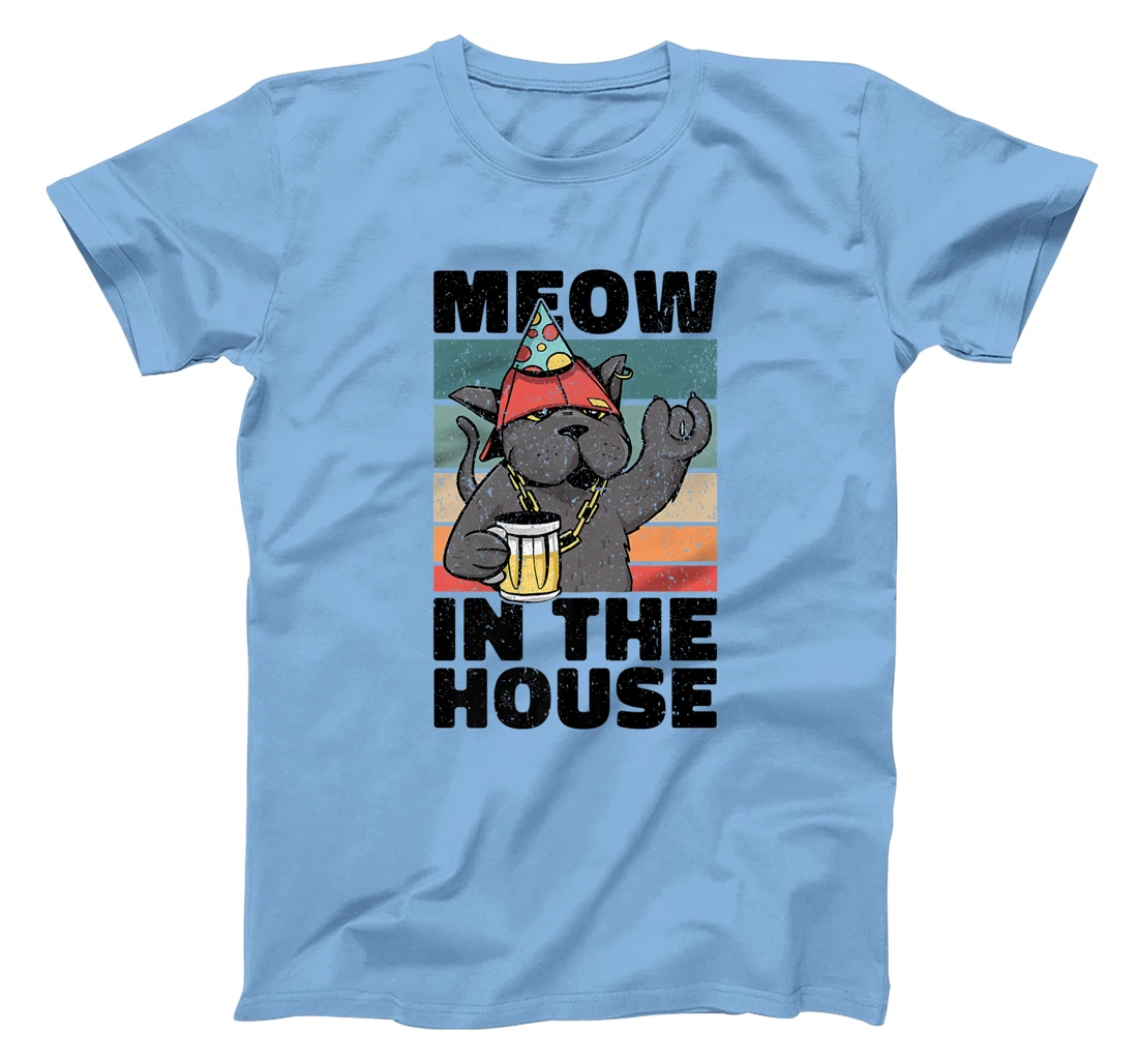 Womens Meow In The House. Miaow, Miau or Meaw Party Wear T-Shirt, Women T-Shirt
