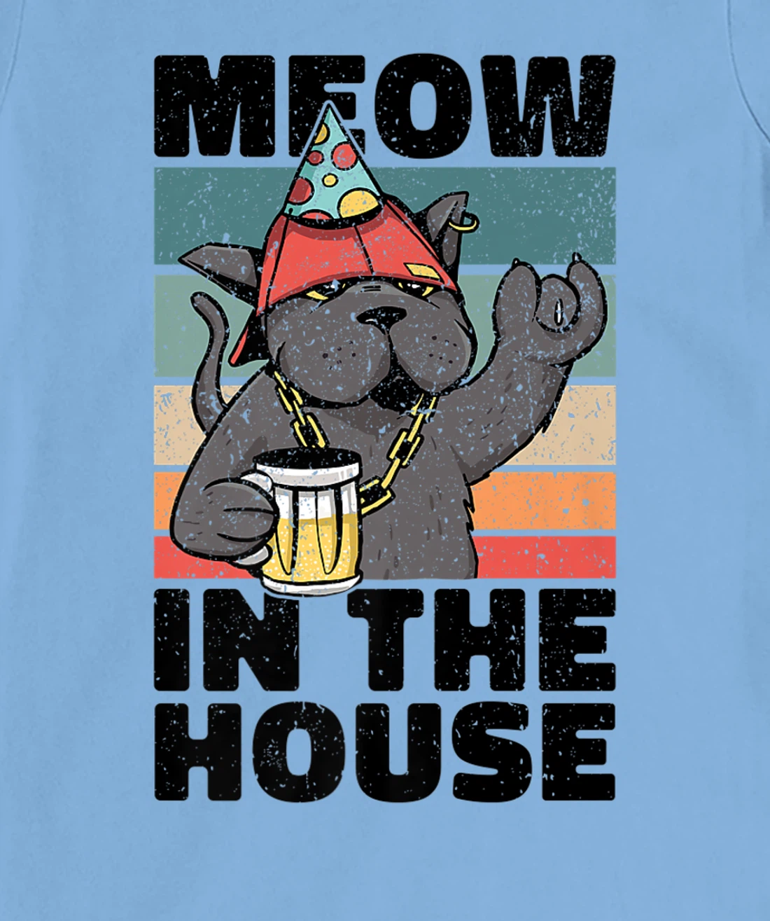Womens Meow In The House. Miaow, Miau or Meaw Party Wear T-Shirt, Women T-Shirt