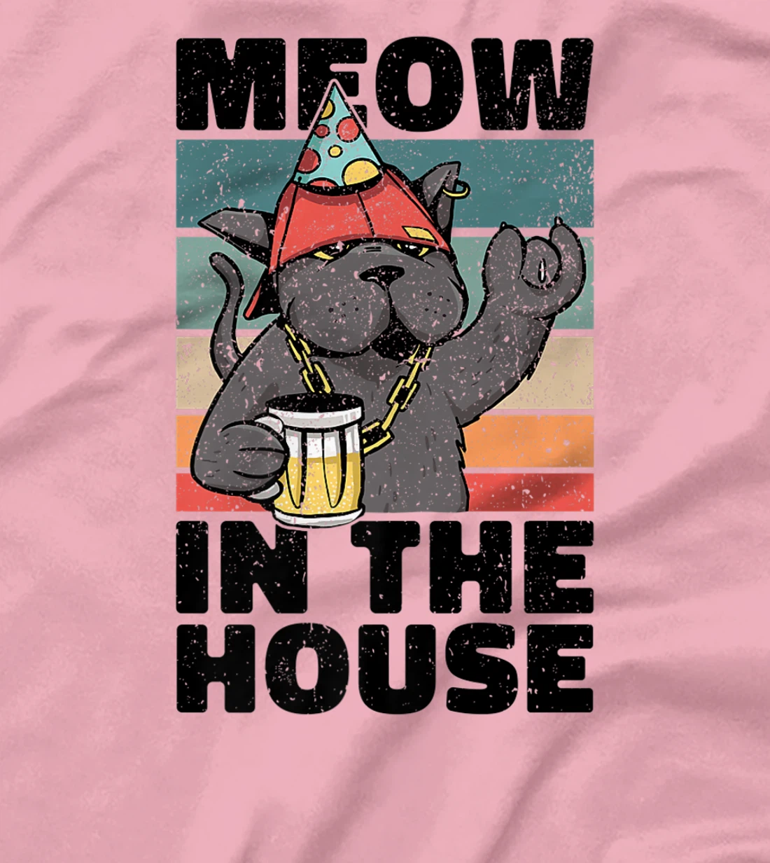 Womens Meow In The House. Miaow, Miau or Meaw Party Wear T-Shirt, Women T-Shirt