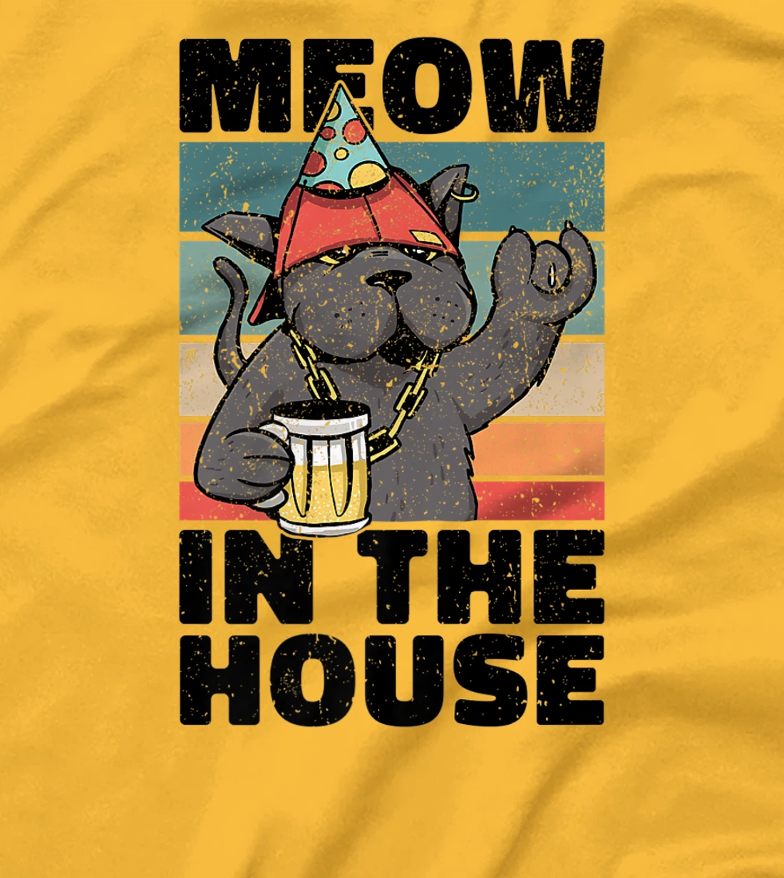 Womens Meow In The House. Miaow, Miau or Meaw Party Wear T-Shirt, Women T-Shirt